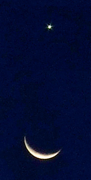 Mond und Venus