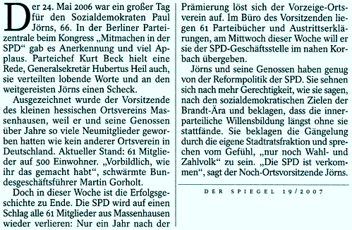 Zitat aus SPIEGEL 19/2007, Seite 22