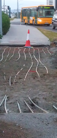 beheizter Bürgersteig in Reykjavik