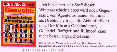 Steuerhinterziehung SPIEGEL-Titel 8/2008