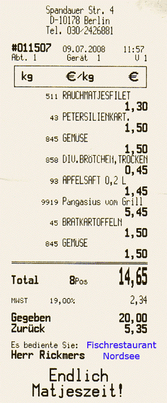 Zwei Leute essen Fisch