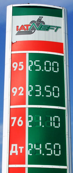 Benzinpreis in Kazan/Russland