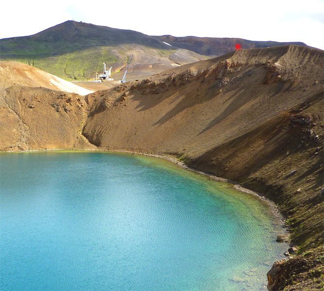 Krater des Krafla, Iceland am 09. August 2009