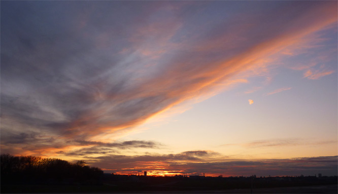 Sunset am 27. Dezember 2009, TXL