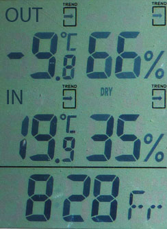 Temperatur am 18.12.2009