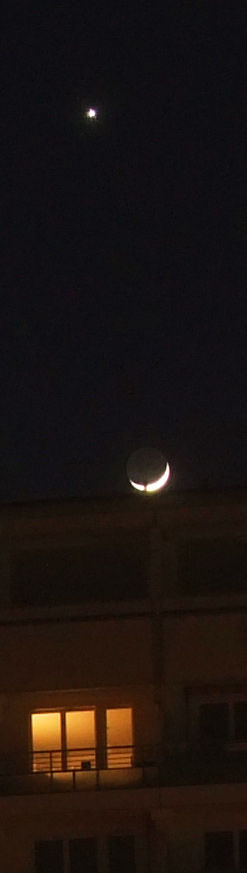 Mond & Venus am 27.02.2009, 18:44 h