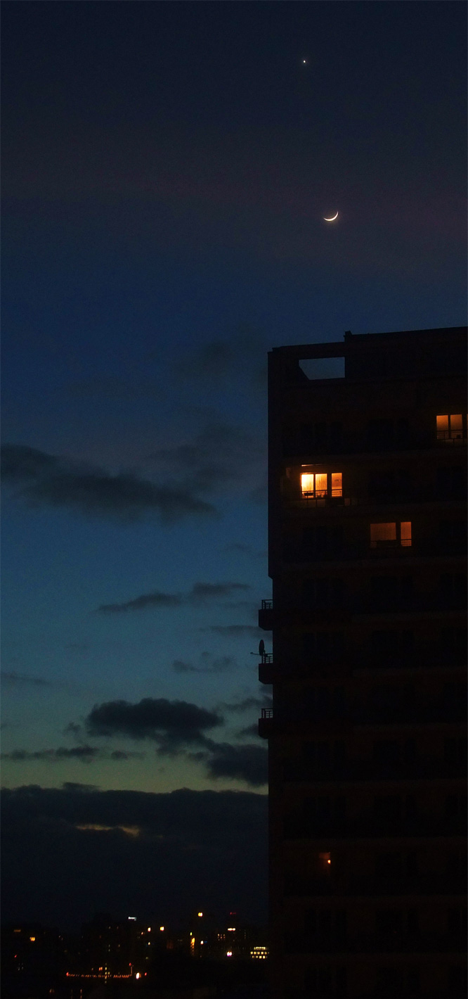 Mond & Venus am 27.02.2009, 18:21 h