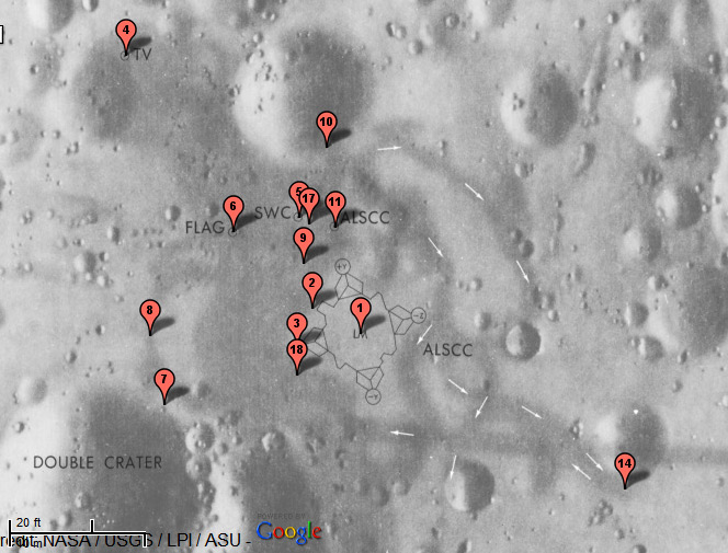 Neue Bilder vom Landeplatz der Apollo-Mondmission 1969