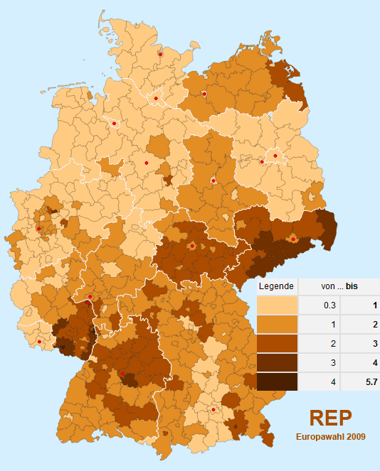 Europawahl 2009 - Endergebnis Deutschland - REP