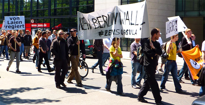 Demo der Piratenpartei gegen Internetzensur