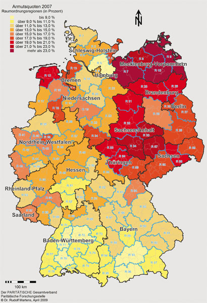 Armutsquoten Deutschland 2007