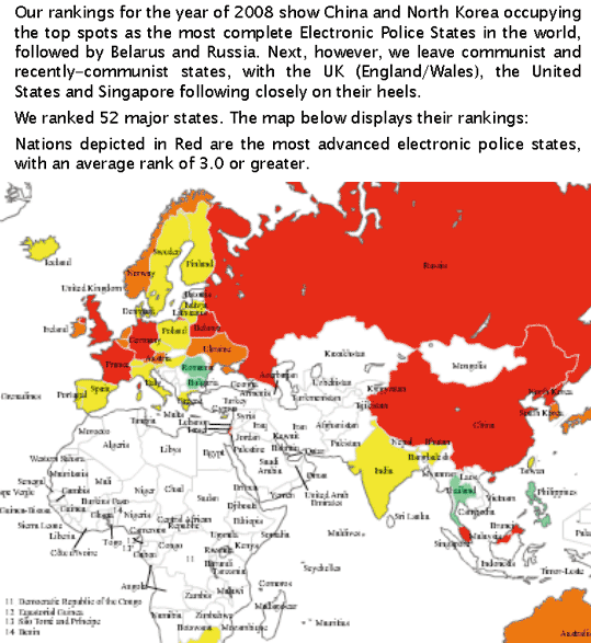Deutschland an 10. Position der Überwachungsstaaten