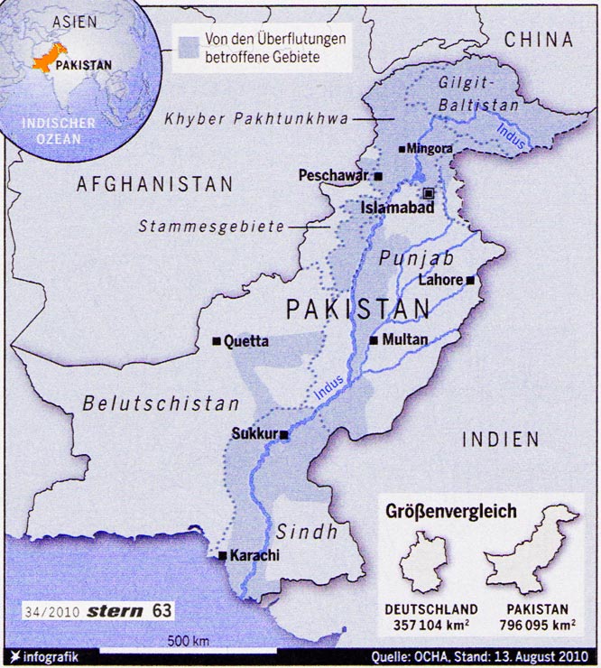 Pakistan, Flut, Überschwemmung