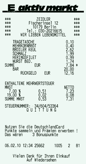 Kassenzettel