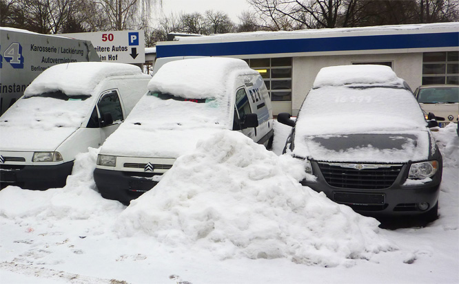 Winter im Autohaus Pankow