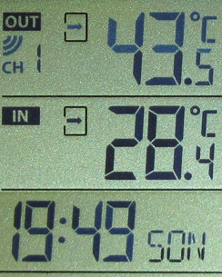 Heiss auf dem Balkon am 27. Juni 2010