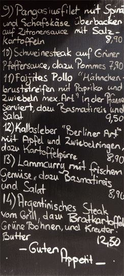 Speisekarte Angebot bei Kattelbach Kreuzberg