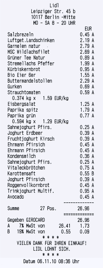 Kassenzettel