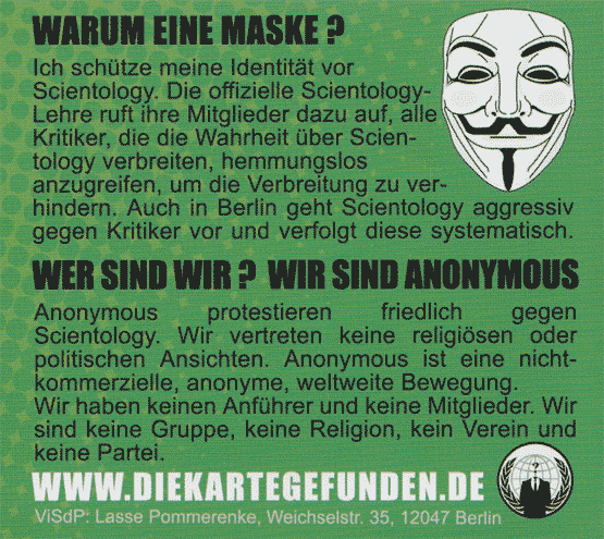 Demo gegen Scientology